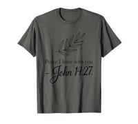 Retro Peace I Leave with You - Verse de la Bible Foi chrétienne T-Shirt