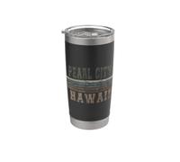 Retro Pearl City Hawaï Gobelet isotherme en acier inoxydable double paroi