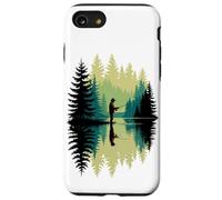 Rétro Pêcheur Silhouette Poisson Pêche Pêcheur Coque pour iPhone SE (2020) / 7 / 8