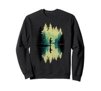 Rétro Pêcheur Silhouette Poisson Pêche Pêcheur Sweatshirt