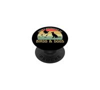 Retro Pet Dog Birds Lover Easily Distracted by Birds & Dogs PopSockets PopGrip Adhésif