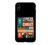 Retro Philippians 4:13 Verse de la Bible Culte Chrétienne Musique Coque pour iPhone XS Max