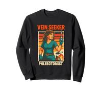 Rétro Phlébotomiste Femme Action Blague Médical Sang Draw Sweatshirt