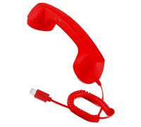 Rétro Phone Handset - 3,5 mm Jack Receiver, Type-C Old Telephone Headset, Classic Handheld | Radiation Proof For Calls Meeting Work Computer Laptop Office Home School Living Room Study Room Use