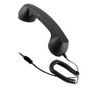Retro Phone Handset - ABS 3.5mm Type C Plug In Cell Receiver 21x7x6cm Microphone Desk Accessory, Classic Telephone Style | Wired Handset for Meetings Video Conferences Computer Laptop Office Home