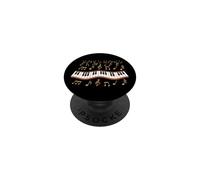 Rétro Piano Pianiste Notes de Musique Clavier Classique PopSockets PopGrip Adhésif