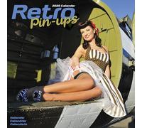 Retro Pin Ups Calendar 2025 Square Sexy Girls Glamour Wall Calendar - 16 Month
