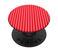 Retro Pink and Red Stripes Geometric Vertical Lines Pattern PopSockets PopGrip Adhésif