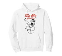 Retro Pinup Devil Martini Sip Me If You Dare Cocktail Sweat à Capuche