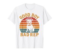 Retro Pitbull Dog Good Boy Bad Rep Pit Bull Lover T-Shirt