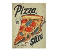 Retro Pizza Vintage Hot Slice Wall Art Puzzles pour Adultes Jeux Relaxants Défi Difficile Cadeaux De Noël Et d'anniversaire 52x38cm/1000pcs