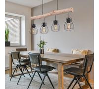 Rétro Plafonnier Lampe Suspendue Bois Bâton Spot Ess Chambre Grille