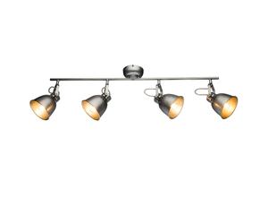 RETRO plafonnier spot salon salle à manger faisceau lumineux rail pivotant argent-gris Globo 54651-4
