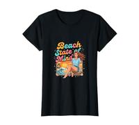 Rétro Plage Coucher de Soleil Littoral Lifestyle Illustration T-Shirt