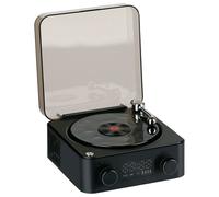 Rétro Platine Vinyle Bluetooth 5W - Enceinte Portable avec Modes de Lumière et B