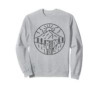 Rétro Plein Air Nature Faune Montagne Forêt Soleil Aventure Sweatshirt