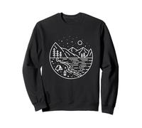 Rétro Plein Air Nature Faune Montagne Forêt Soleil Aventure Sweatshirt