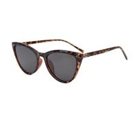 Retro Polarized Sunglasses Female Frame Cat Eye Sun Glasses for Women(Leopard with Black)