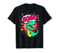 Rétro Pop Art T Rex Cartoon Dinosaur Funny Roar Graphic T-Shirt