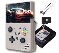 Rétro Portable Game Console R34Pro 64G Joystick 3D Écran LCD 4.3 Pouces Mini Machine De Jeu Vidéo 4000mAh Batterie Lecteur De Jeu Vidéo-Grey||64G