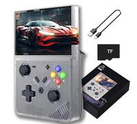 Rétro Portable Game Console R34Pro 64G Joystick 3D Écran LCD 4.3 Pouces Mini Machine De Jeu Vidéo 4000mAh Batterie Lecteur De Jeu Vidéo-Black||128G