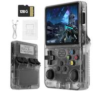 Retro Portable Game Console R36S-avec Système Linux Open Source, 21 000 Jeux Classiques, Écran IPS De 3,5 Po, 64 Go/128 Go, Mini Console De Jeu Portable-Black||128GB