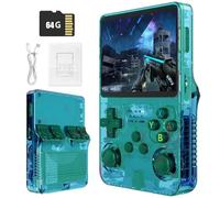 Retro Portable Game Console R36S-avec Système Linux Open Source, 21 000 Jeux Classiques, Écran IPS De 3,5 Po, 64 Go/128 Go, Mini Console De Jeu Portable-Green||64GB
