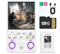 Retro Portable Game Console R36Ultra-Écran IPS De 4,0 Pouces, Équipé d'un Système Linux Open Source, Console D'émulateur Portable-White||128GB