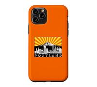 Rétro Portland Oregon City Skyline Mount Hood Rayons du Soleil Coque pour iPhone 11 Pro