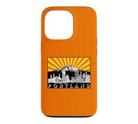 Rétro Portland Oregon City Skyline Mount Hood Rayons du Soleil Coque pour iPhone 13 Pro
