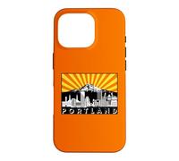 Rétro Portland Oregon City Skyline Mount Hood Rayons du Soleil Coque pour iPhone 16 Pro