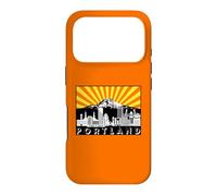 Rétro Portland Oregon City Skyline Mount Hood Rayons du Soleil Coque pour iPhone 17 Pro