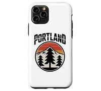 Retro Portland Sunset Mountain Design Vintage Oregon Forest Coque pour iPhone 11 Pro