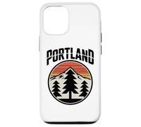 Retro Portland Sunset Mountain Design Vintage Oregon Forest Coque pour iPhone 12/12 Pro