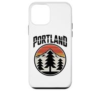 Retro Portland Sunset Mountain Design Vintage Oregon Forest Coque pour iPhone 12 Mini