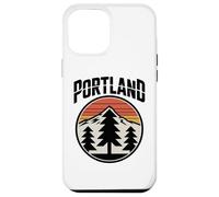 Retro Portland Sunset Mountain Design Vintage Oregon Forest Coque pour iPhone 12 Pro Max