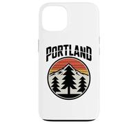 Retro Portland Sunset Mountain Design Vintage Oregon Forest Coque pour iPhone 13