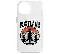 Retro Portland Sunset Mountain Design Vintage Oregon Forest Coque pour iPhone 14