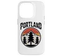 Retro Portland Sunset Mountain Design Vintage Oregon Forest Coque pour iPhone 14 Pro