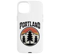 Retro Portland Sunset Mountain Design Vintage Oregon Forest Coque pour iPhone 15 Plus