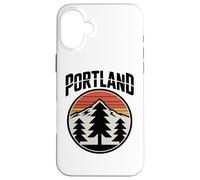 Retro Portland Sunset Mountain Design Vintage Oregon Forest Coque pour iPhone 16 Plus