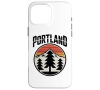 Retro Portland Sunset Mountain Design Vintage Oregon Forest Coque pour iPhone 16 Pro Max