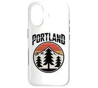 Retro Portland Sunset Mountain Design Vintage Oregon Forest Coque pour iPhone 17