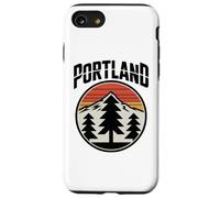 Retro Portland Sunset Mountain Design Vintage Oregon Forest Coque pour iPhone SE (2020) / 7/8
