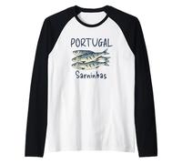 Retro Portugal Travel Sardinhas Portugal Grill Sardines Manche Raglan