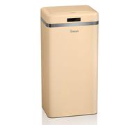 Retro Poubelle à Ouverture Automatique avec Capteur, Métal, 45 Litres, Vintage Crème SWAN SWKA4500CN