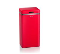 Retro Poubelle à Ouverture Automatique avec Capteur, Métal, 45 Litres, Vintage Rouge SWAN SWKA4500RN
