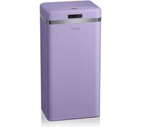 Retro Poubelle De Cuisine Automatique Avec Capteur De Mouvement, 45 Litres, Métallique, Grande Capacité, Design Vintage, Violet