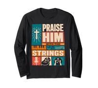 Retro Praise Him with The Strings Psaum150:4 Christian Music Manche Longue