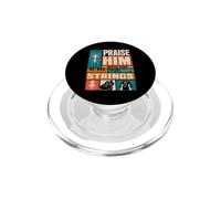 Retro Praise Him with The Strings Psaum150:4 Christian Music PopSockets PopGrip pour MagSafe